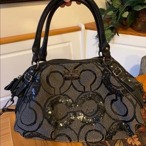 Coach purse with sequins detail